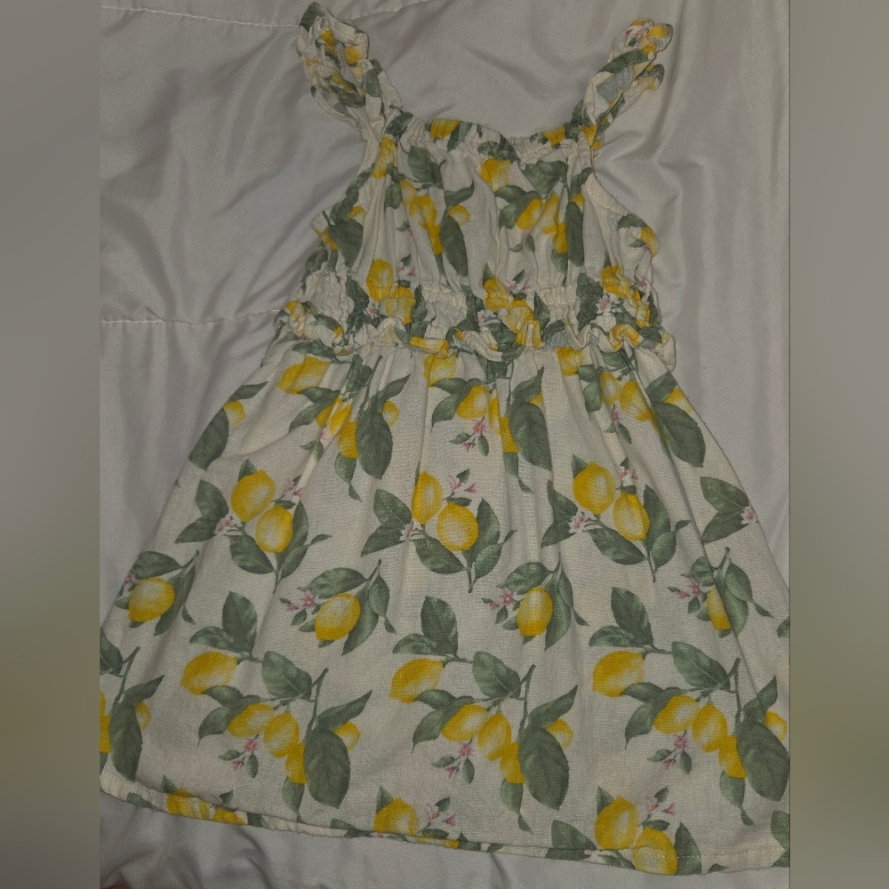 Old Navy Kids Dress with Lemon and Leaf Print